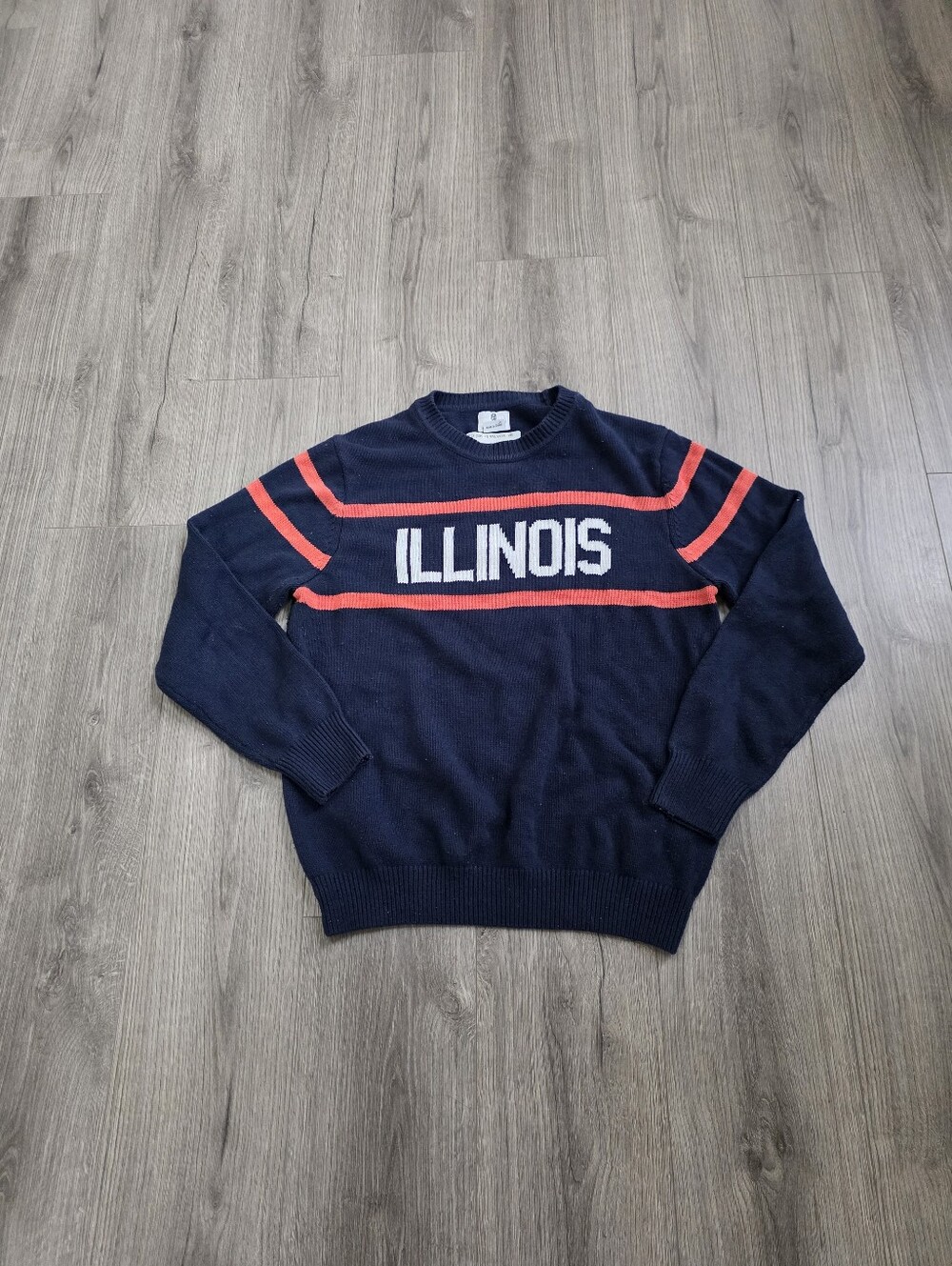 Vintage University Of Illinois Crewneck Sweater Player worn Mens XL